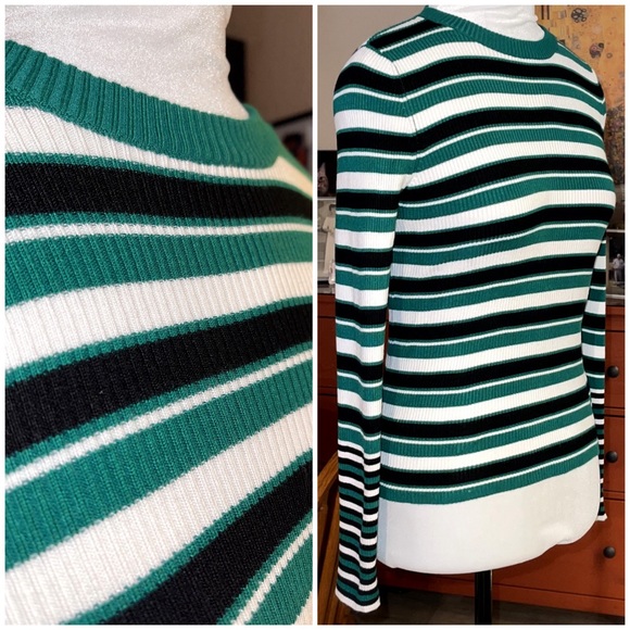 ASOS Multi Striped Ribbed Top - Picture 3 of 4
